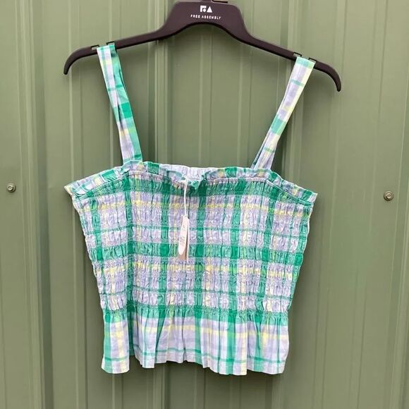 free assembly Dresses & Skirts - WOMEN'S Cotton Pullover Smocked Tank Top Shirt Size XL